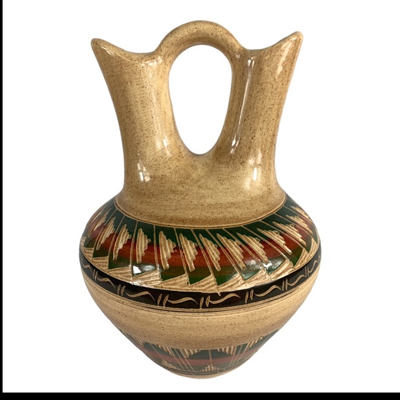 Native American Navajo Etched Wedding Vase Signed - Picture 3 of 7